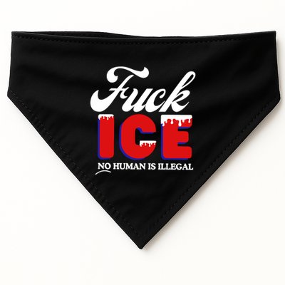 Fuck Ice No Human Is Illegal USA-Made Doggie Bandana