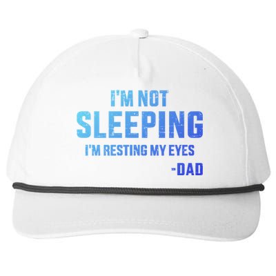 Funny IM Not Sleeping Resting My Eyes Dad For FatherS Day Great Gift Snapback Five-Panel Rope Hat