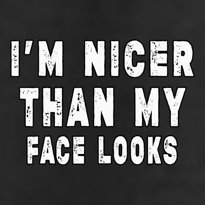 Funny Im Nicer Than My Face Looks Sarcasm Funny Gift Adult Drive Performance Visor