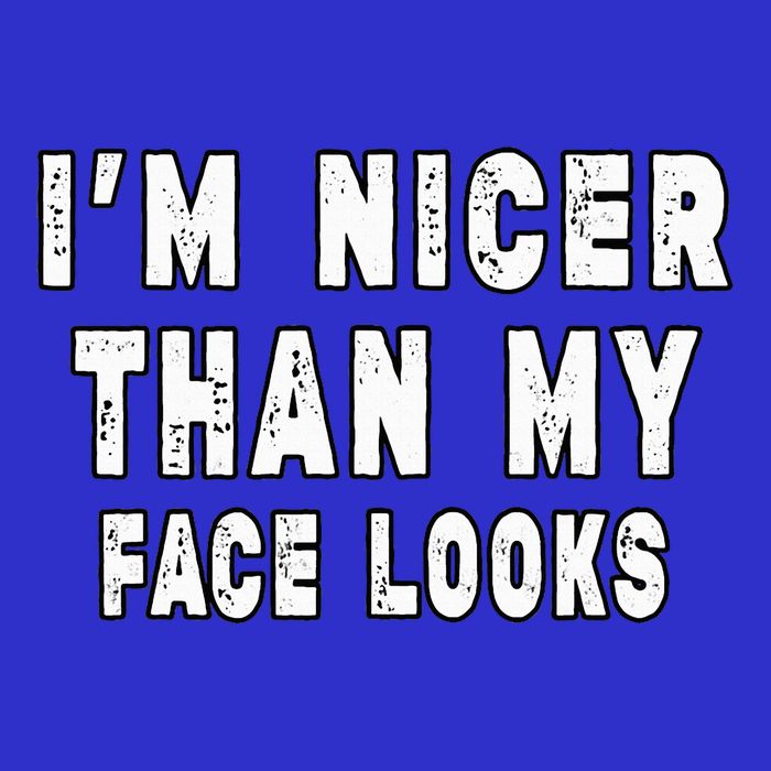 Funny Im Nicer Than My Face Looks Sarcasm Funny Gift Stripe Pom Pom Beanie