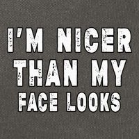 Funny Im Nicer Than My Face Looks Sarcasm Funny Gift Cotton Canvas Backpack
