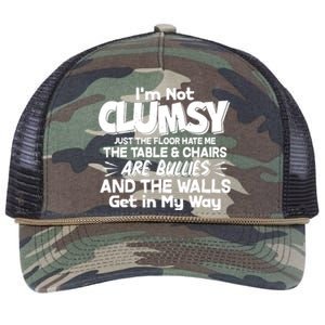 Funny I'm Not Clumsy Retro Rope Trucker Hat Cap