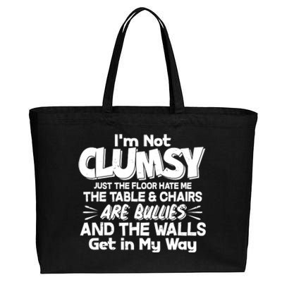 Funny I'm Not Clumsy Cotton Canvas Jumbo Tote