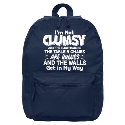 Funny I'm Not Clumsy 16 in Basic Backpack