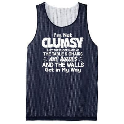 Funny I'm Not Clumsy Mesh Reversible Basketball Jersey Tank