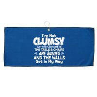 Funny I'm Not Clumsy Large Microfiber Waffle Golf Towel