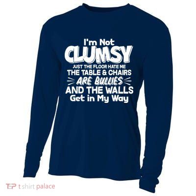 Funny I'm Not Clumsy Cooling Performance Long Sleeve Crew