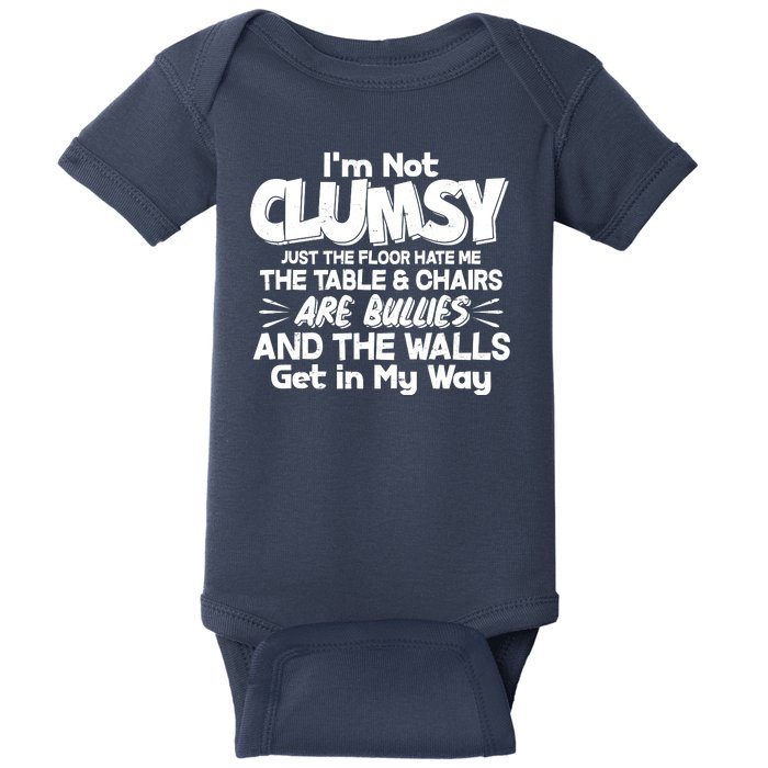 Funny I'm Not Clumsy Baby Bodysuit