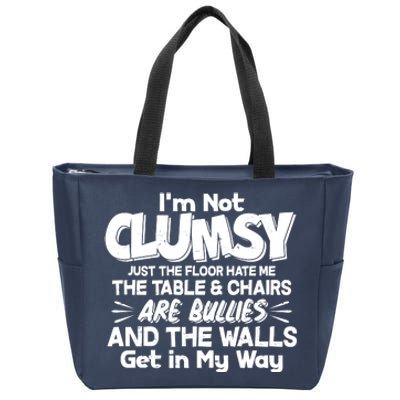 Funny I'm Not Clumsy Zip Tote Bag