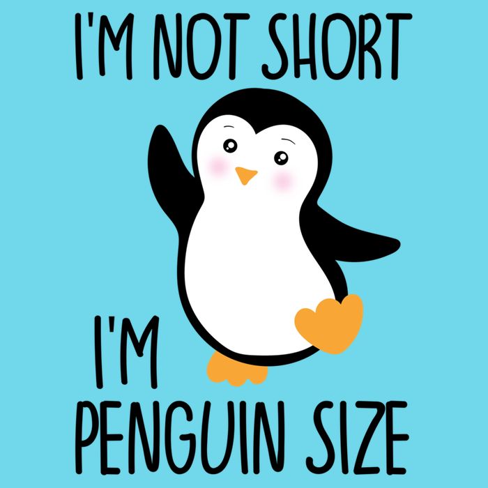 Funny IM Not Short IM Penguin Size Cute Penguin Gift Womens T-Shirt