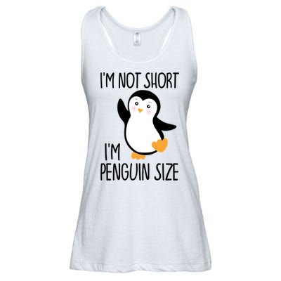 Funny IM Not Short IM Penguin Size Cute Penguin Gift Ladies Essential Flowy Tank