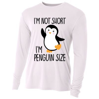 Funny IM Not Short IM Penguin Size Cute Penguin Gift Cooling Performance Long Sleeve Crew