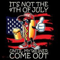 Funny Its Not The 4th Of July Until My Weiner Comes Out Premium T-Shirt