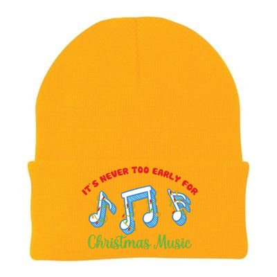 Funny It's Never Too Early For Christmas Music Knit Cap Winter Beanie