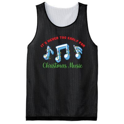 Funny It's Never Too Early For Christmas Music Mesh Reversible Basketball Jersey Tank