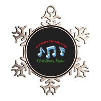 Funny It's Never Too Early For Christmas Music Metallic Star Ornament