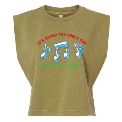 Funny It's Never Too Early For Christmas Music Garment-Dyed Women's Muscle Tee