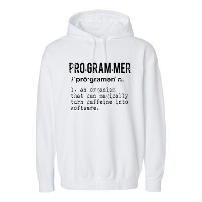 Funny IT Nerd Geek Programmer Definition Tee Garment-Dyed Fleece Hoodie