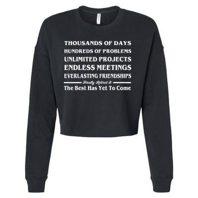 Finally Retired Cropped Pullover Crew
