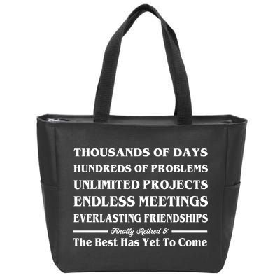 Finally Retired Zip Tote Bag