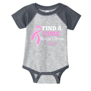 Find A Cure Before I Grow Boobs Infant Baby Jersey Bodysuit