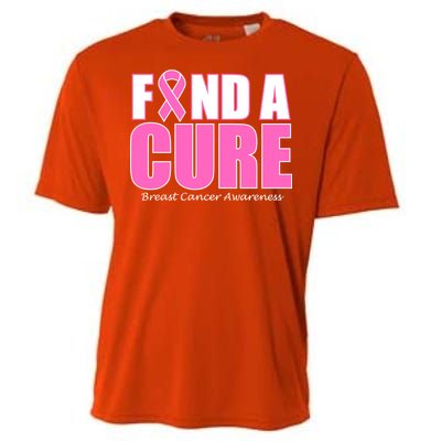 Find A Cure Breast Cancer Awareness Ribbon Cooling Performance Crew T-Shirt