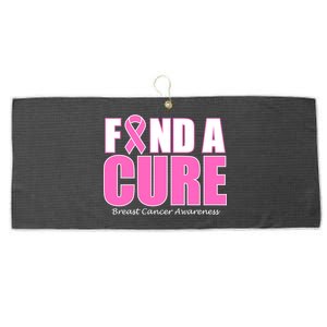 Find A Cure Breast Cancer Awareness Ribbon Large Microfiber Waffle Golf Towel