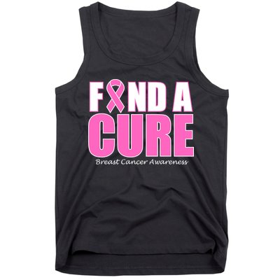 Find A Cure Breast Cancer Awareness Ribbon Tank Top