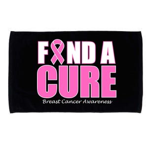 Find A Cure Breast Cancer Awareness Ribbon Microfiber Hand Towel