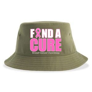 Find A Cure Breast Cancer Awareness Ribbon Sustainable Bucket Hat