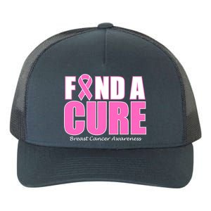 Find A Cure Breast Cancer Awareness Ribbon Yupoong Adult 5-Panel Trucker Hat