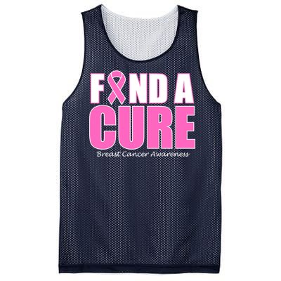 Find A Cure Breast Cancer Awareness Ribbon Mesh Reversible Basketball Jersey Tank