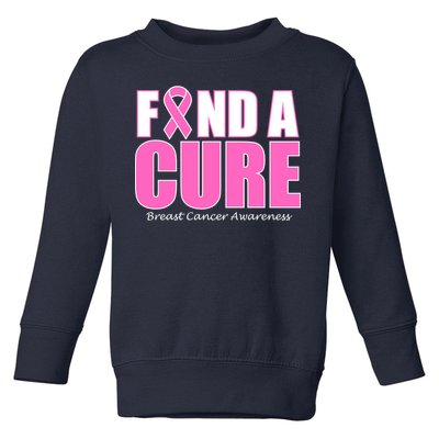 Find A Cure Breast Cancer Awareness Ribbon Toddler Sweatshirt