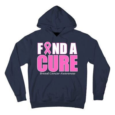 Find A Cure Breast Cancer Awareness Ribbon Tall Hoodie