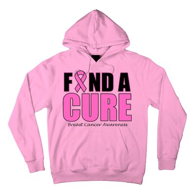 Find A Cure Breast Cancer Awareness Ribbon Hoodie