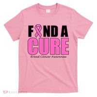 Find A Cure Breast Cancer Awareness Ribbon T-Shirt