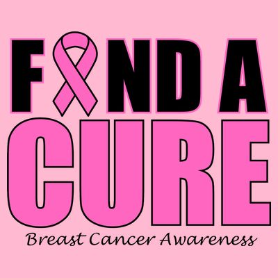 Find A Cure Breast Cancer Awareness Ribbon T-Shirt