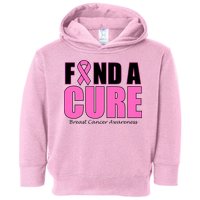 Find A Cure Breast Cancer Awareness Ribbon Toddler Hoodie