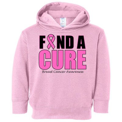 Find A Cure Breast Cancer Awareness Ribbon Toddler Hoodie