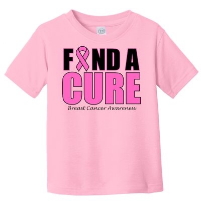 Find A Cure Breast Cancer Awareness Ribbon Toddler T-Shirt