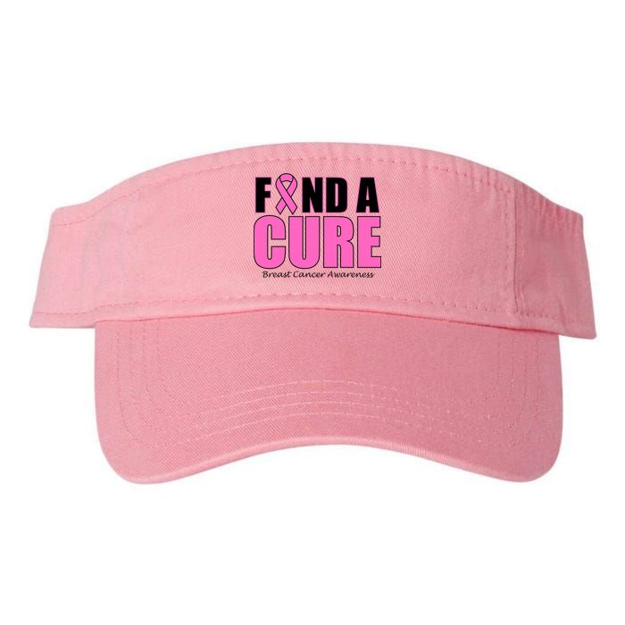 Find A Cure Breast Cancer Awareness Ribbon Valucap Bio-Washed Visor