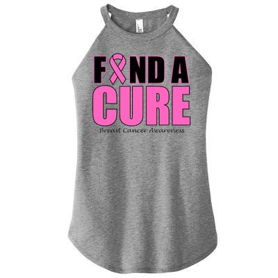 Find A Cure Breast Cancer Awareness Ribbon Women's Perfect Tri Rocker Tank