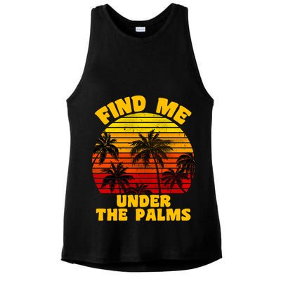 Find Me Under The Palms Ladies PosiCharge Tri-Blend Wicking Tank