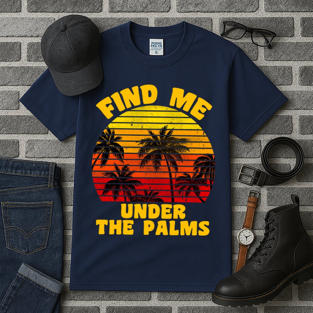 Find Me Under The Palms Tall T-Shirt