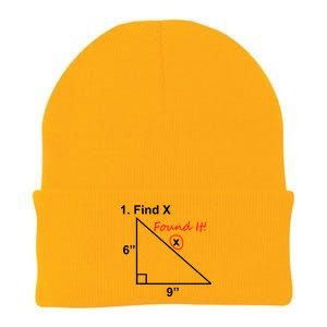 Find X Found It Funny Math School Knit Cap Winter Beanie