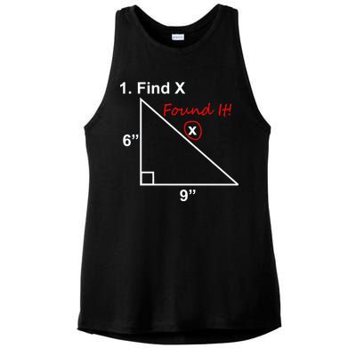 Find X Found It Funny Math School Ladies PosiCharge Tri-Blend Wicking Tank