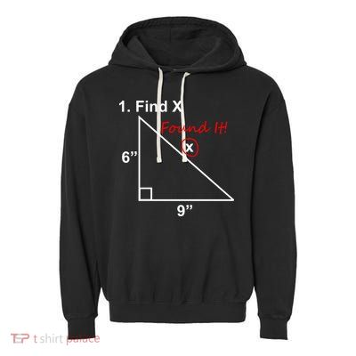 Find X Found It Funny Math School Garment-Dyed Fleece Hoodie