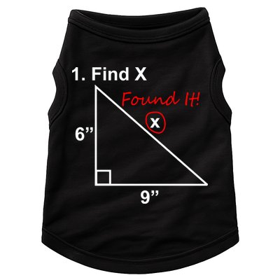 Find X Found It Funny Math School Doggie Tank
