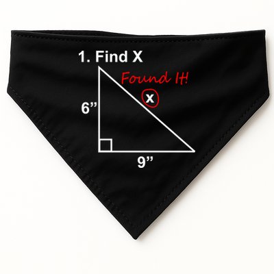 Find X Found It Funny Math School USA-Made Doggie Bandana