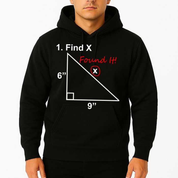 Find X Found It Funny Math School Hoodie